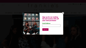 What Frankiesonthepark.com website looked like in 2019 (4 years ago)