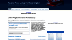 What Freephonelookup.co.uk website looked like in 2019 (4 years ago)
