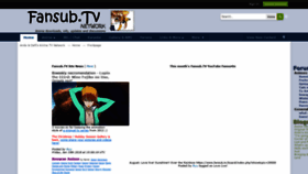 What Fansub.tv website looked like in 2019 (4 years ago)