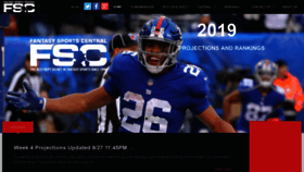 What Fantasysportscentral.com website looked like in 2019 (4 years ago)