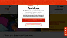 What Freestylelibre.com.au website looked like in 2019 (4 years ago)