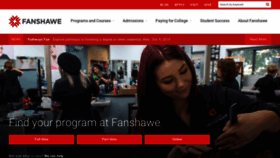 What Fanshawe.ca website looked like in 2019 (4 years ago)