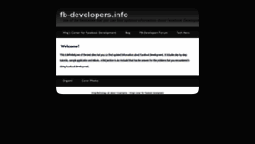 What Fb-developers.info website looked like in 2019 (4 years ago)