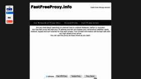 What Fastfreeproxy.info website looked like in 2019 (4 years ago)
