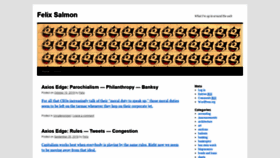What Felixsalmon.com website looked like in 2019 (4 years ago)