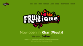 What Fruitique.in website looked like in 2019 (4 years ago)