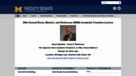What Facultysenate.umich.edu website looked like in 2019 (4 years ago)