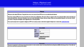What Ftptest.net website looked like in 2019 (4 years ago)