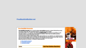 What Freebacklinkbuilder.net website looked like in 2019 (4 years ago)