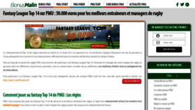 What Fantasytop14-pmu.fr website looked like in 2019 (4 years ago)