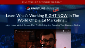 What Frontlinemarketerlive.com website looked like in 2019 (4 years ago)