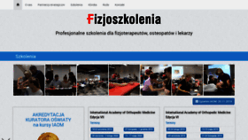 What Fizjoszkolenia.pl website looked like in 2019 (4 years ago)