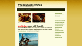 What Freebisquickrecipes.com website looked like in 2019 (4 years ago)