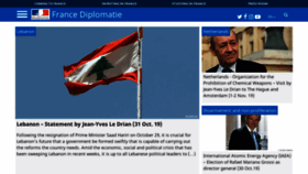 What France-diplomatie.info website looked like in 2019 (4 years ago)