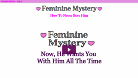 What Femininemystery.com website looked like in 2019 (4 years ago)