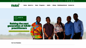 What Faraafrica.org website looked like in 2019 (4 years ago)