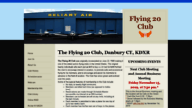 What Flying20club.org website looked like in 2019 (4 years ago)