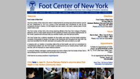 What Footcenterofnewyork.org website looked like in 2019 (4 years ago)