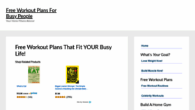 What Free-workout-plans-for-busy-people.com website looked like in 2019 (4 years ago)