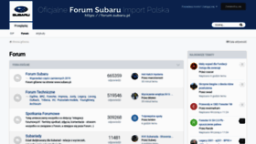 What Forum.subaru.pl website looked like in 2019 (4 years ago)