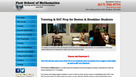 What Firstschoolofmath.com website looked like in 2019 (5 years ago)
