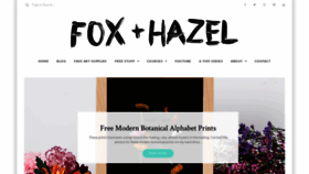 What Foxandhazel.com website looked like in 2019 (4 years ago)