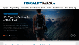 What Frugalitymagazine.com website looked like in 2019 (4 years ago)