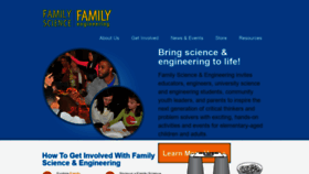 What Familyscienceandengineering.org website looked like in 2019 (4 years ago)