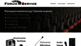 What Forumservice.lt website looked like in 2019 (4 years ago)