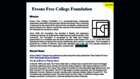 What Fresnofreecollegefoundation.org website looked like in 2019 (4 years ago)