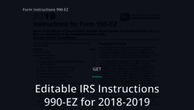 What Form-990-ez-instructions.com website looked like in 2019 (4 years ago)