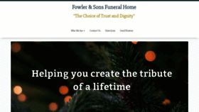 What Fowlerandsonsfuneralhome.com website looked like in 2019 (4 years ago)