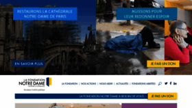 What Fondationnotredame.fr website looked like in 2019 (4 years ago)