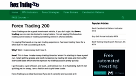 What Forextrading200.com website looked like in 2019 (4 years ago)