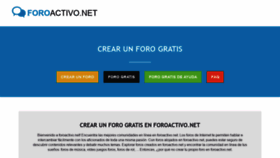 What Foroactivo.net website looked like in 2019 (4 years ago)