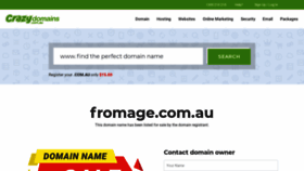 What Fromage.com.au website looked like in 2019 (4 years ago)