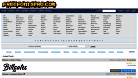 What Freefontspro.com website looked like in 2019 (4 years ago)
