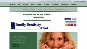 What Familydentistryofnovi.com website looked like in 2019 (4 years ago)
