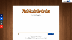 What Findmusicbylyrics.com website looked like in 2019 (4 years ago)
