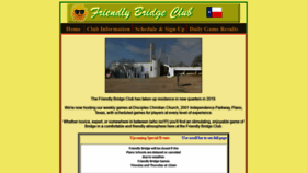 What Friendlybridgeclub.org website looked like in 2019 (4 years ago)