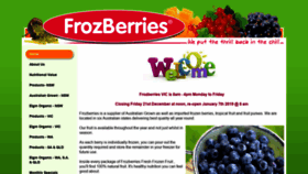 What Frozberries.com.au website looked like in 2019 (4 years ago)