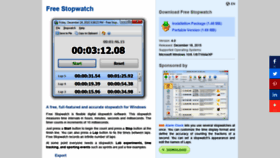 What Free-stopwatch.com website looked like in 2019 (4 years ago)