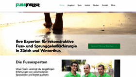What Fussinstitut.ch website looked like in 2019 (4 years ago)