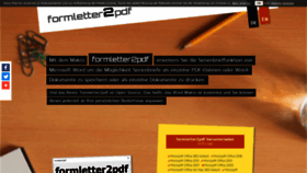 What Formletter2pdf.com website looked like in 2019 (4 years ago)