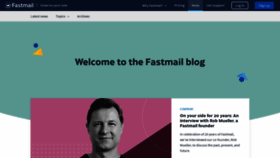 What Fastmail.blog website looked like in 2019 (4 years ago)