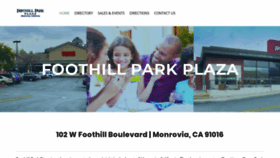What Foothillparkplaza.com website looked like in 2019 (4 years ago)