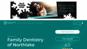 What Familydentistryofnorthlake.com website looked like in 2019 (4 years ago)
