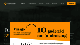 What Fundraiseren.dk website looked like in 2019 (4 years ago)
