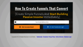 What Funnel.works website looked like in 2019 (4 years ago)