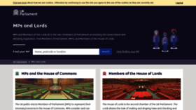 What Findyourmp.parliament.uk website looked like in 2019 (4 years ago)